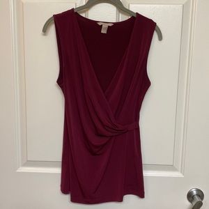 Banana Republic Burgundy V-Neck Shirt
